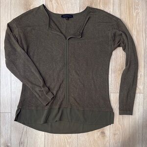 Olive green long sleeve blouse. Sanctuary.